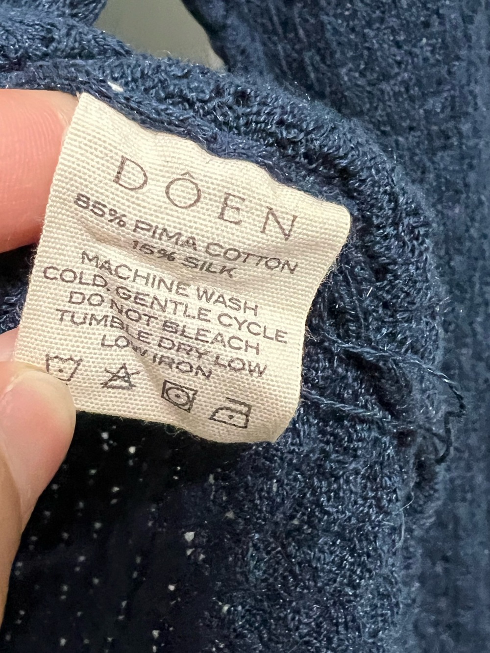 Blue Doen Henley Top - Picture 5 of 6